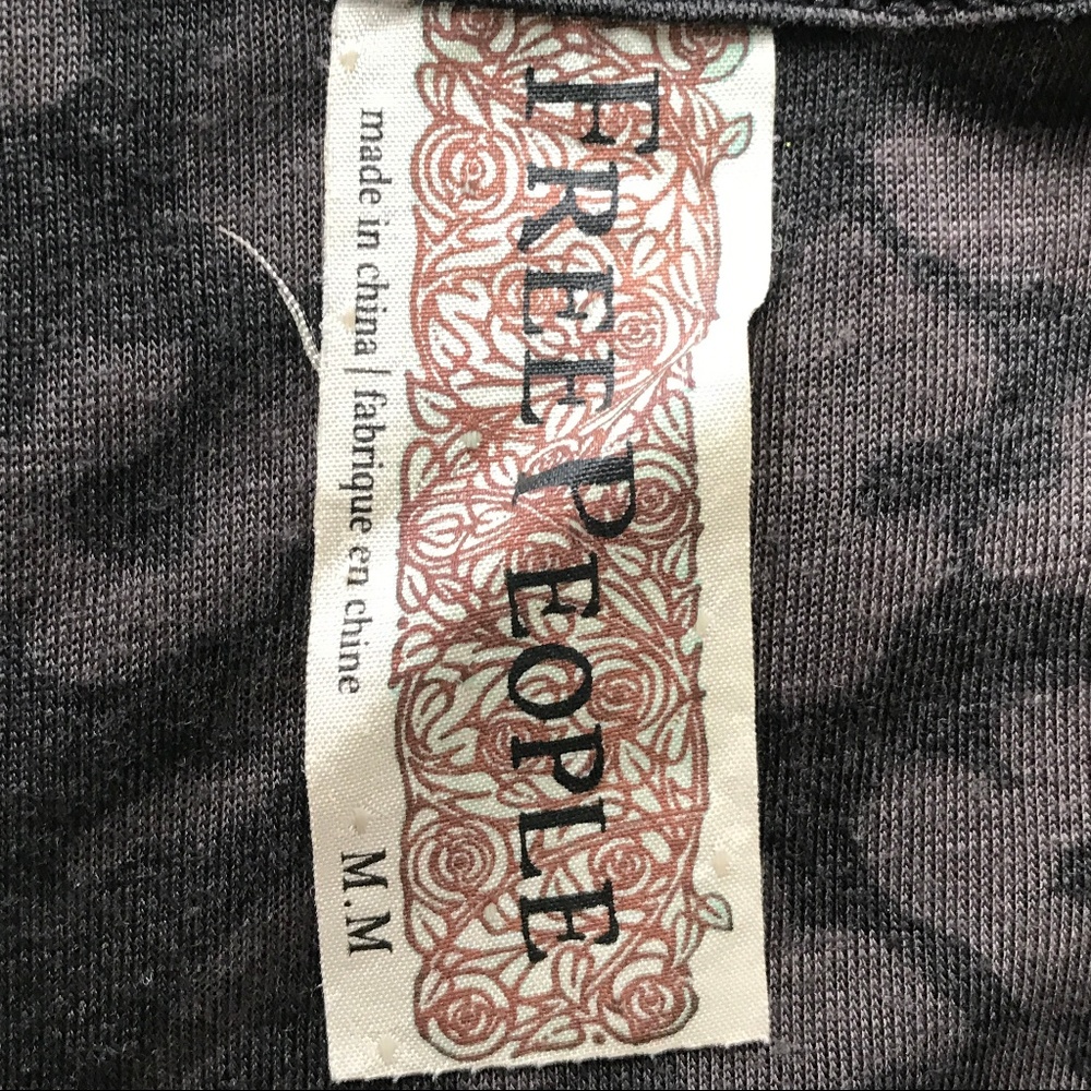 Free People Gray Burnout Leopard Print Tank Dress - Picture 4 of 8